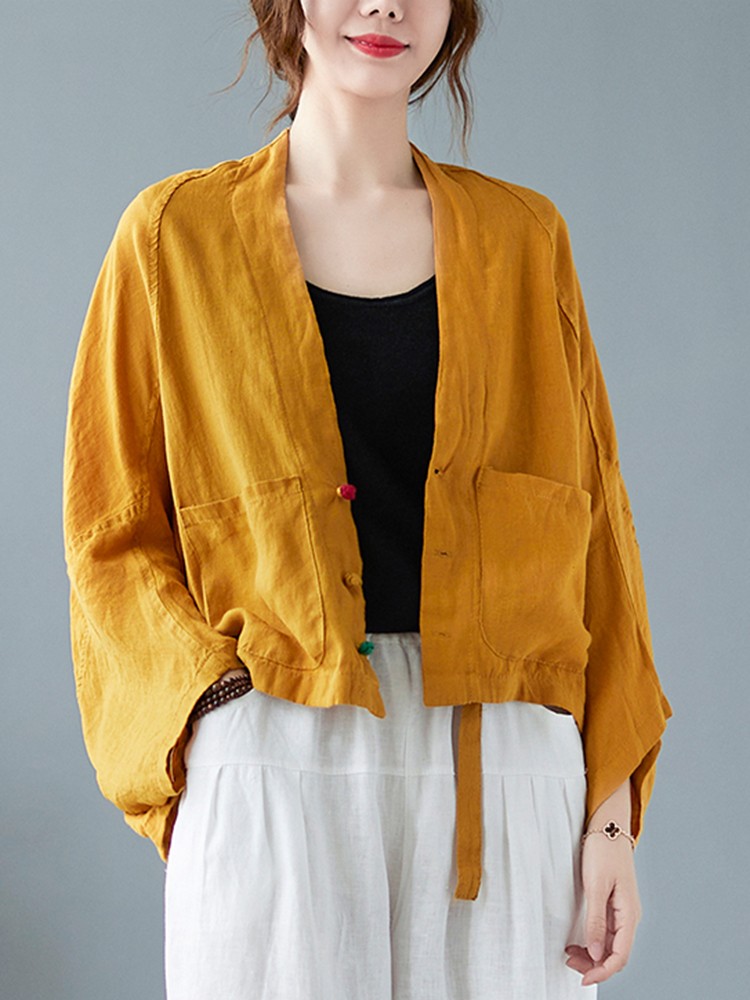 Vestes à manches longues pour femmes, style vintage, tout assressenti, confortable, coton, lin, femme, décontracté, automne, nouveau, 2022, CombB2100