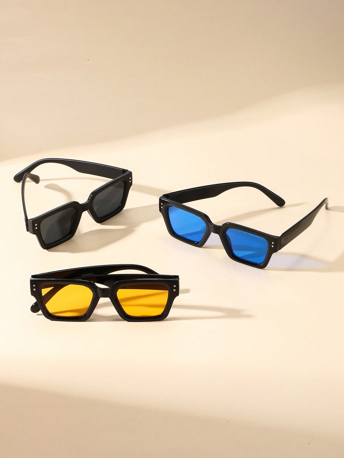 6 paires de lunettes colorées de style moderne pour hommes et femmes, idéales pour les sports de plein air, les fêtes, les voyages, la conduite et la pêche.