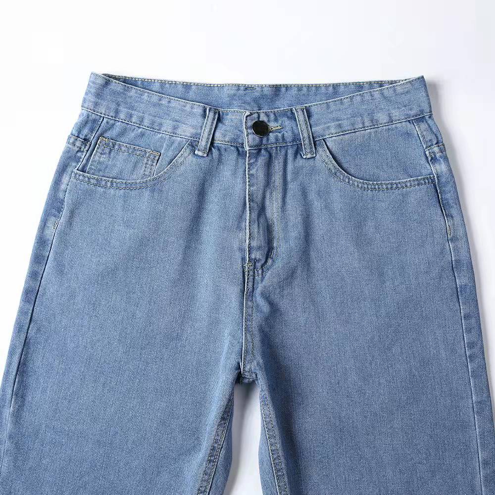 2025 nouveaux hommes d'affaires jean décontracté droit Stretch mode classique bleu noir travail Denim pantalon mâle marque vêtements S-3XL