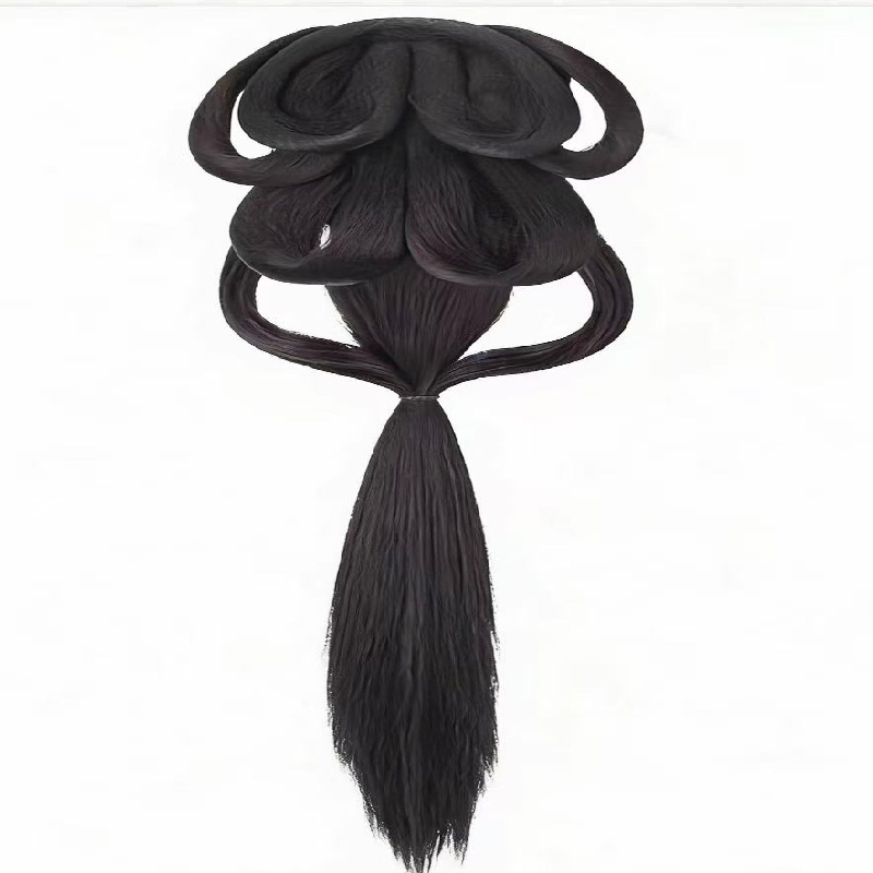 Chignon de style Dynasties Wei et Jin, coiffure ancienne pour femme, chignon complet, accessoires de perruque pour costumes de cosplay féminins