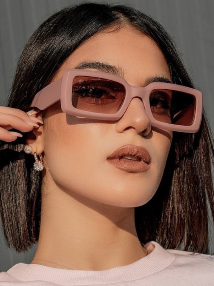 2022 rose nuances femmes petites lunettes de soleil noir mode carré lunettes Vintage rétro vert lunettes femme unisexe Oculos Fe
