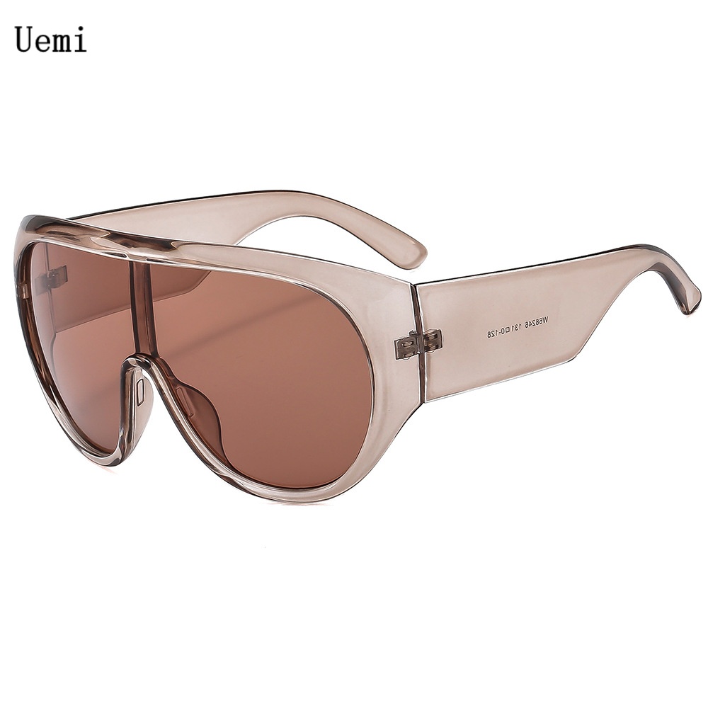 Lunettes de soleil de luxe surdimensionnées pour femmes et hommes, grandes lunettes de sport, tendance, UV400, nouvelle collection