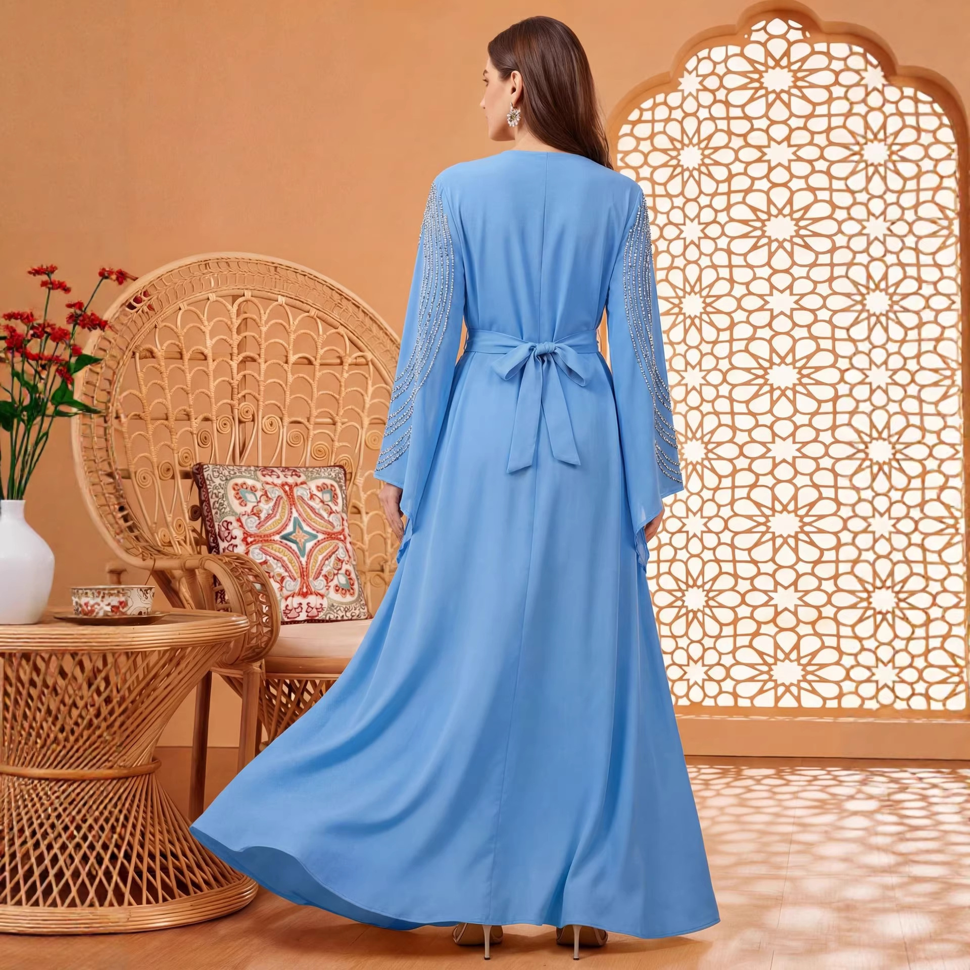 Robes pour femmes pour l'Aïd, Abaya musulmane, Jalabiya, Robe longue du Ramadan, Diamants, Ceintures, Maroc, Dubaï, Abayas, Kaftan, Islam, Vestidos 2026