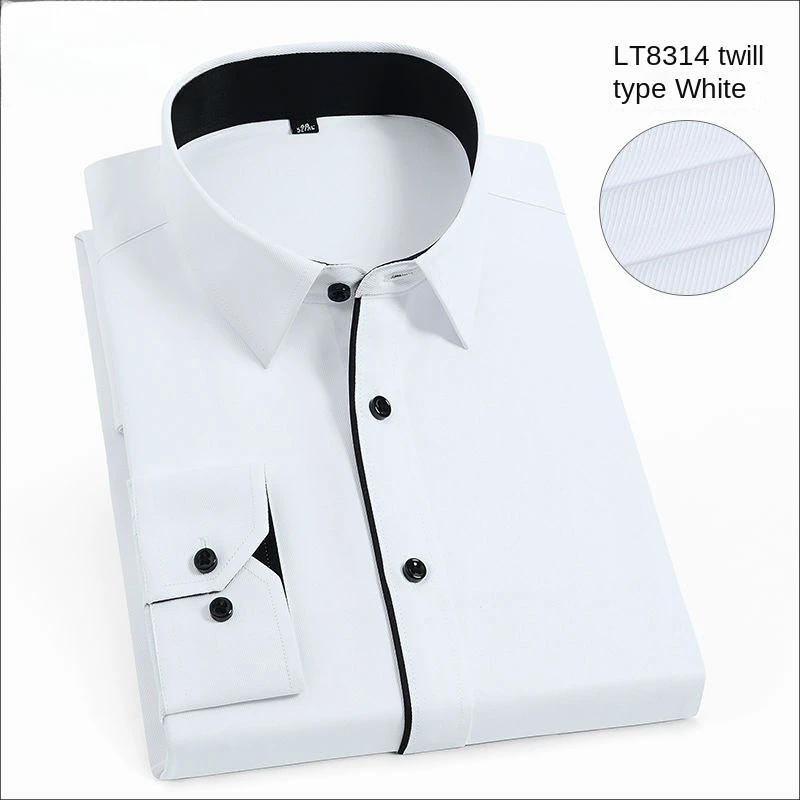 Chemise blanche à manches longues pour hommes, tenue de bureau et d'affaires, boutonnée, décontractée, mode coréenne, Slim Fit 5XL 6XL 7XL 8XL