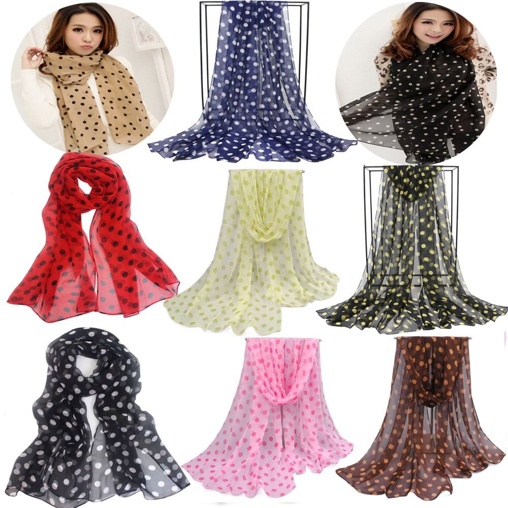 Châle, foulards doux pour la tête, hijab, foulard, écharpe en mousseline, foulards pour femmes, écharpe à pois, châle, écharpe en soie