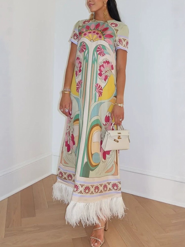 Robes africaines pour femmes, robe Maxi Dashiki élégante à manches courtes, coupe trapèze, vêtements traditionnels africains pour dames, Fairy Dreaes