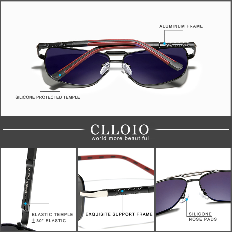 CLLOIO – lunettes de soleil polarisées en aluminium pour hommes et femmes, classiques, pour conduire, pilote, marque de styliste, Vintage