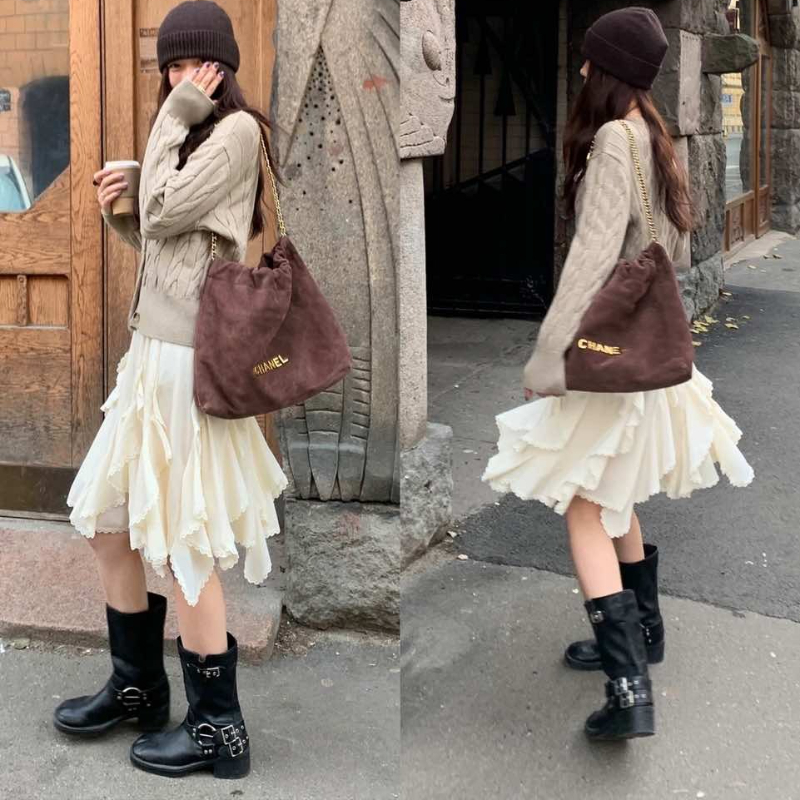 Deeptown Style coréen doux Tulle jupe femmes Fairycore élégant dentelle à volants jupes Vintage irrégulière Streetwear couches jupes