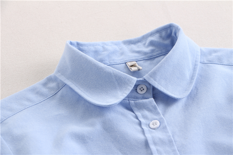 Marque broderie femmes Blouses 2024 nouveau printemps femmes à manches longues Blouse coton Oxford décontracté chemises blanches femmes hauts vêtements