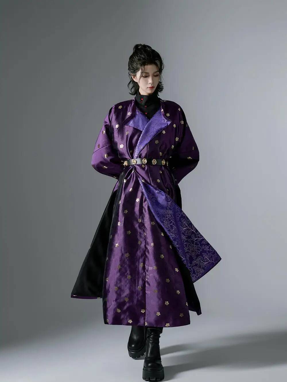 Hommes femmes Vintage danse ethnique Hanfu chinois Robe en soie Costume dynastie Tang violet Hanfu ancien longue Robe Hanfu
