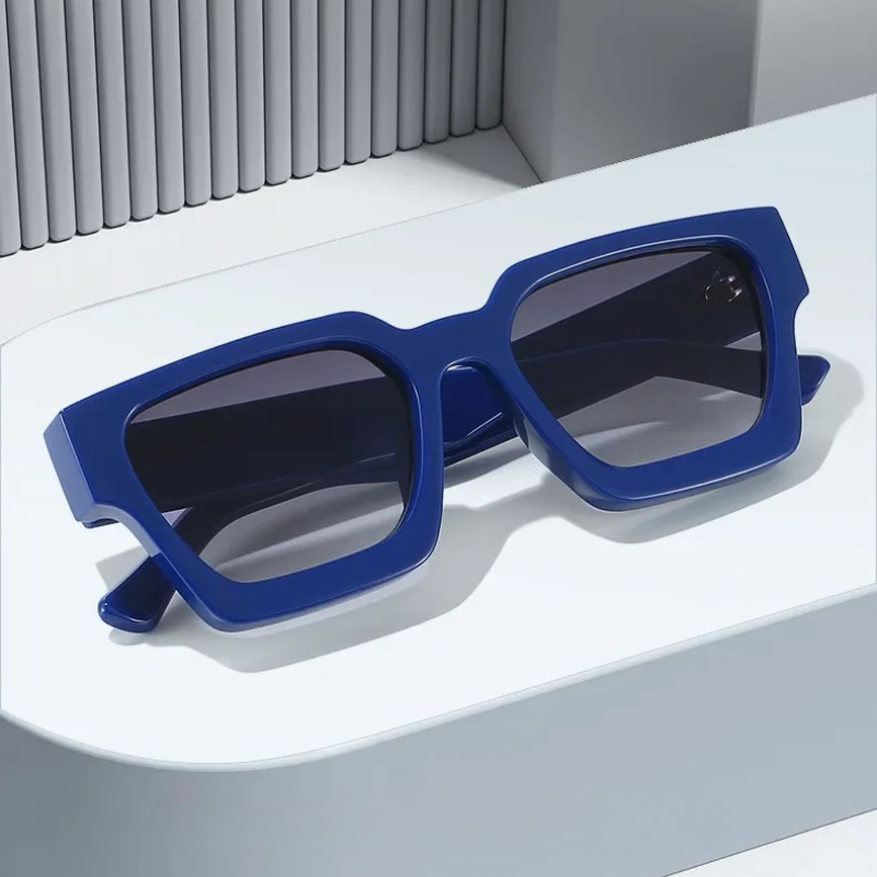 Lunettes de soleil carrées classiques à grande monture pour femme, de marque, pour la conduite, style rétro minimaliste, protection UV400