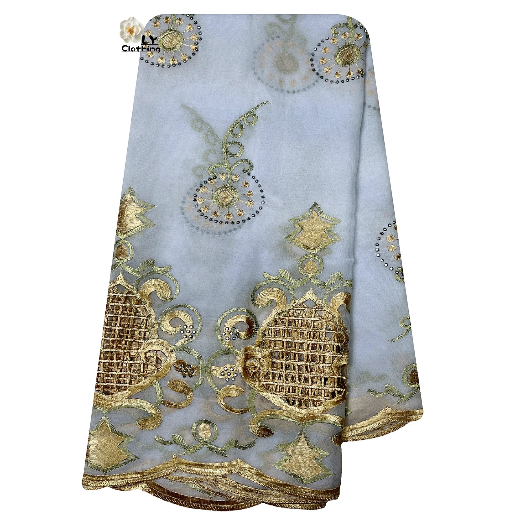 Écharpe de sauna brodée en mousseline de soie pour femmes, écharpe de prière musulmane, écharpe islamique de Dubaï, nouveau style africain, été 2023