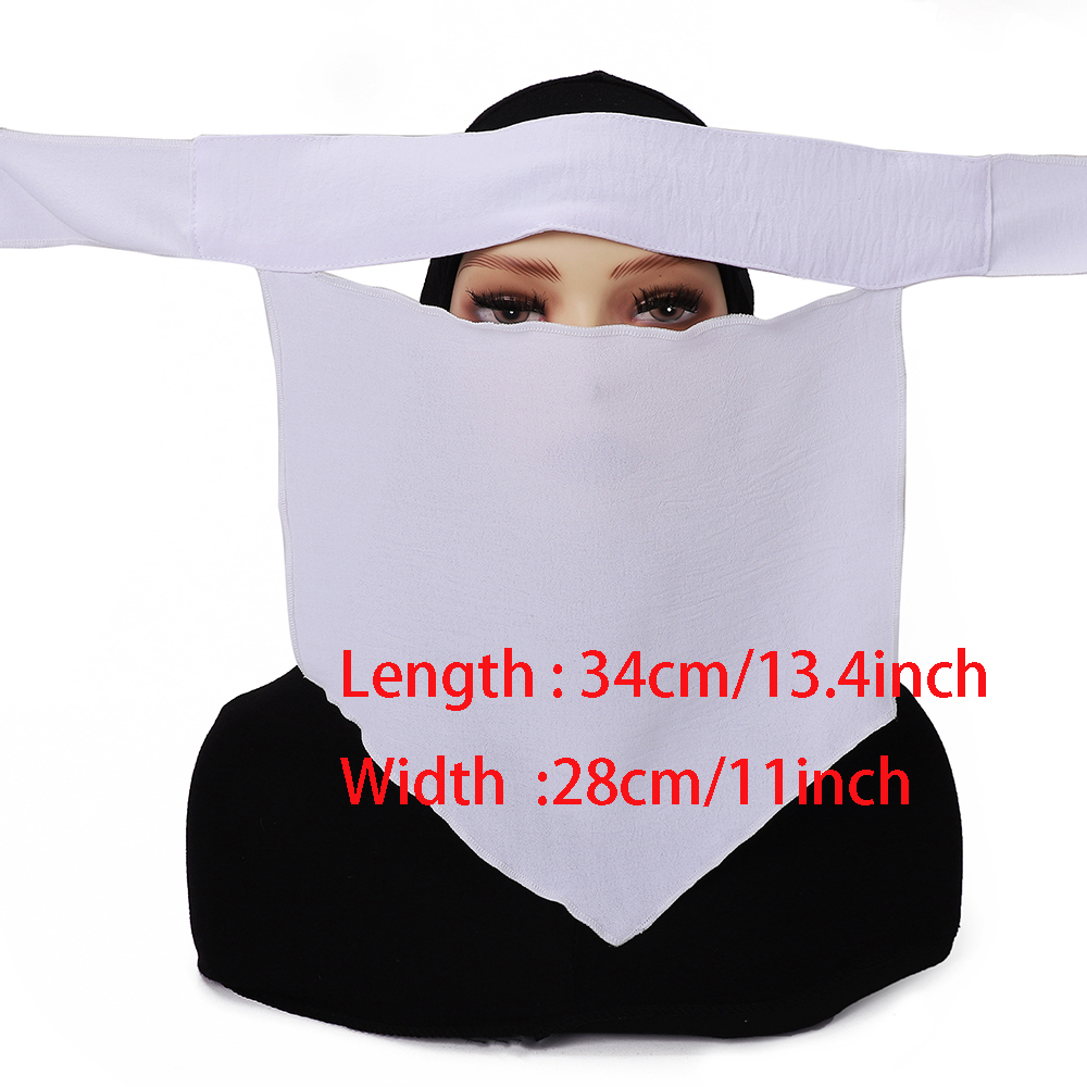 Couverture faciale musulmane Hijab foulard sangle islamique écharpe couvre-chef femmes voile prière enveloppement respirant couverture faciale saoudienne Niqab