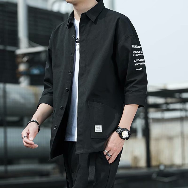 Chemises 2026 pour Hommes – Design Tendance Streetwear Japonais Harajuku Coréen – Vêtements Unisexe Été Polyvalents pour Ados et Étudiants – Style Ins