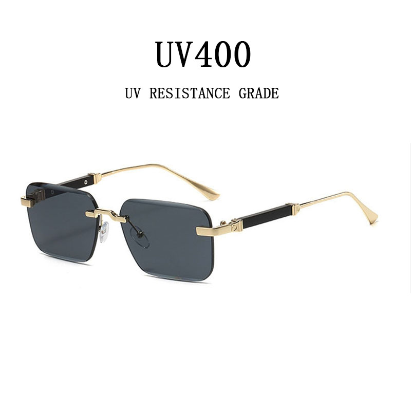 Lunettes De soleil design pour hommes Vintage lunettes De soleil sans monture femmes à la mode luxe carré lunettes De mode Vintage Gafas De Sol Hombre