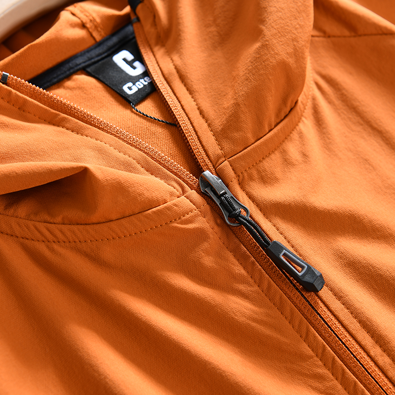 Veste d'extérieur pour homme, décontractée, printemps, douce, coupe-vent, protection solaire, séchage rapide, coupe standard, polyester, fibre d'ammoniac
