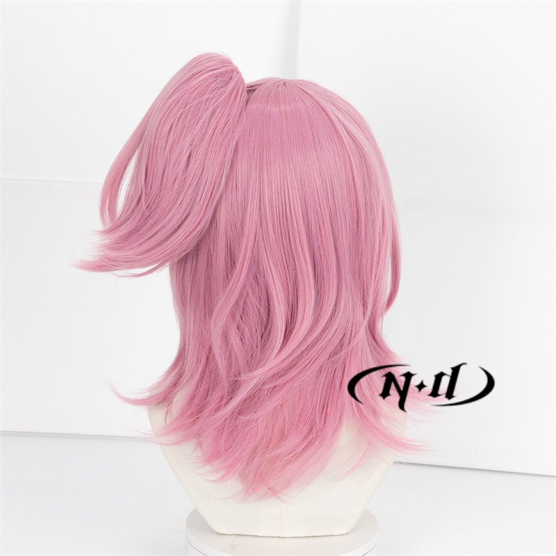 ND Anime Shugo Chara perruques Hinamori Amu Cosplay cheveux synthétiques résistants à la chaleur rose queue de cheval perruque avec pince à cheveux bouche de tigre