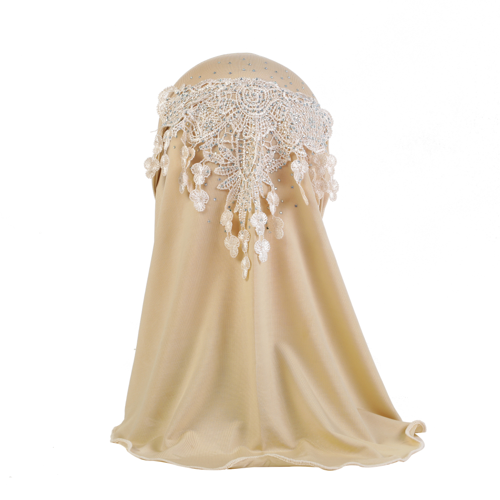 H045a détail musulman 2-5 ans petites filles couverture complète Hijab solide sous-écharpe chapeaux islamiquesTurban casquettes bandeau Bonnet écharpe châle