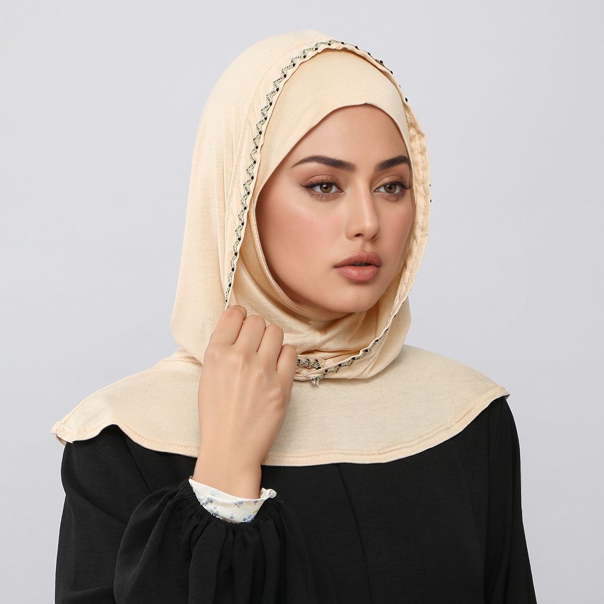 Hijab instantané en jersey pour femme musulmane, bonnet intérieur couleur unie, élastique et respirant, turban, bandana, foulards doux pour l'Aïd