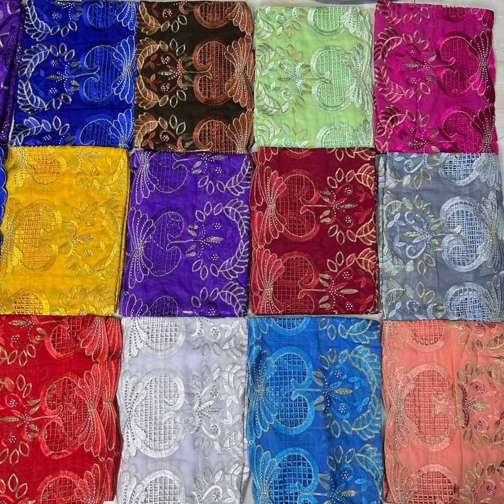 Nouveau Foulard Islamique Africain 2026 pour Femme, Turban Pashmina Tendance, Châle Brodé 100% Coton, Hijab de Prière et de Fête Musulman pour Femme