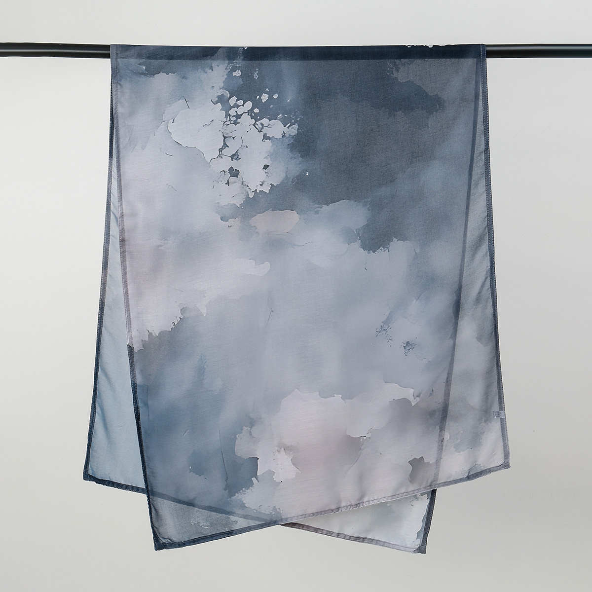 Nouveau Foulard Hijab en Coton Imprimé Tendance pour Femme, Châle Long Effet Aquarelle, Voile de Tête pour Ramadan et Aïd 180*70cm
