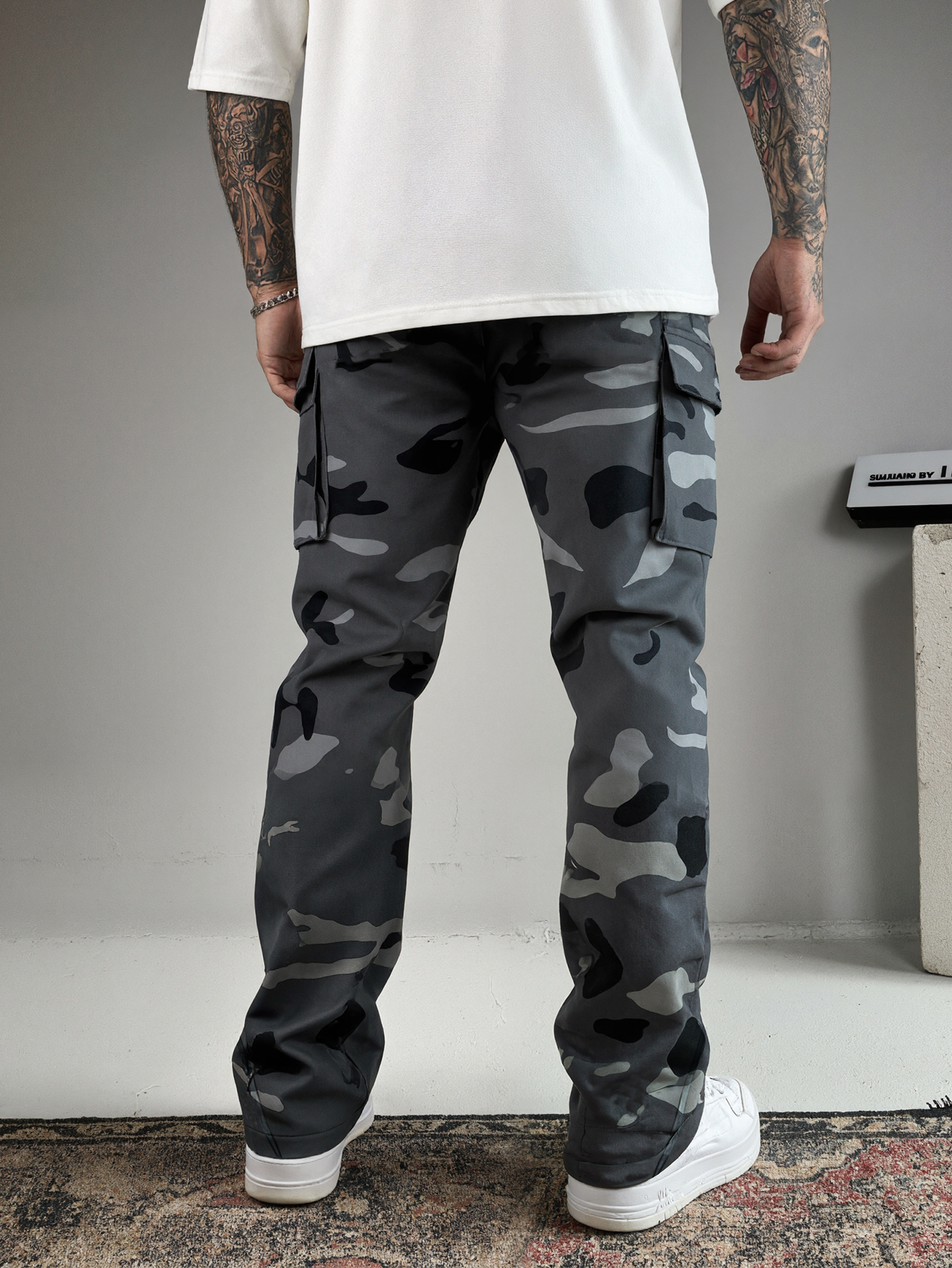 Pantalons décontractés pour hommes mode extérieure camouflage jambe droite pantalons décontractés tendance pantalons tactiques de base hommes