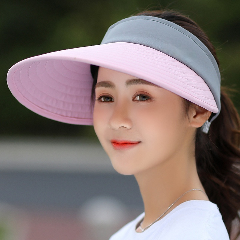 Pare-soleil d'été pour femmes, chapeau à large bord, chapeau de plage, protection UV réglable, casquette féminine pliable
