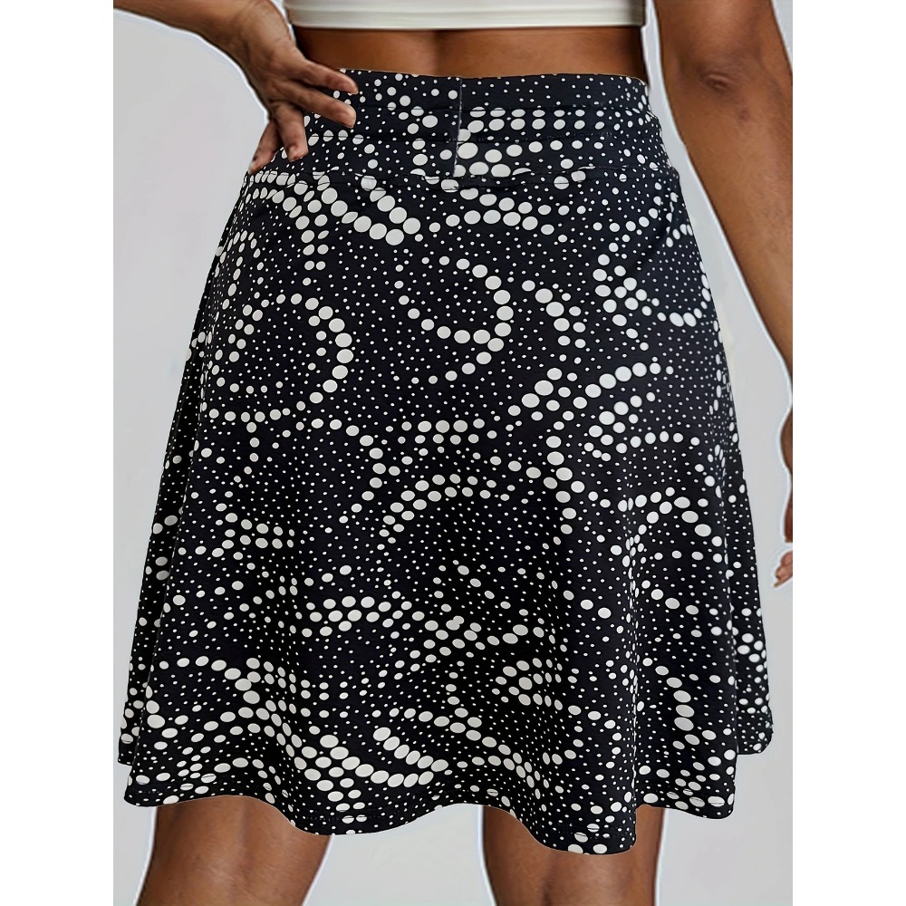 Grande taille 1XL-5XL nouvelle mode femme taille haute coupe ajustée a-ligne imprimé Shorts jupe dames taille haute a-ligne Mini jupe
