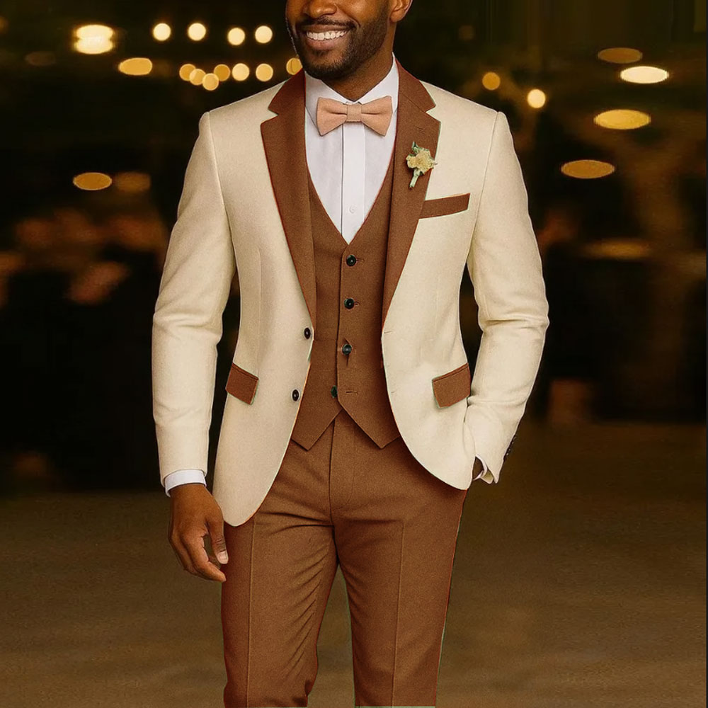 Costumes de costume pour hommes 3 pièces Blazer vert clair gilet pantalon Tuxedos de mariage costume masculin formel pour les garçons d'honneur de mariage bal