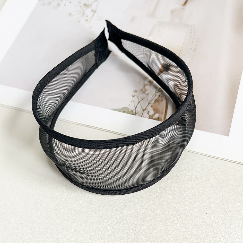 Bandeau respirant large et creux, accessoires de cheveux tendance et simples de couleur unie pour femmes