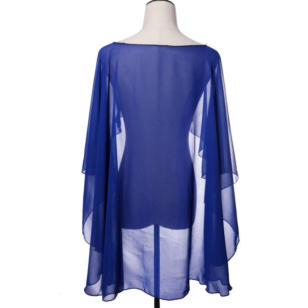 Capes de mariage en mousseline de soie pour femmes, capes longues et solides pour documents, haussement d'épaules doux, enveloppes de protection solaire pour dames, nouvelle mode