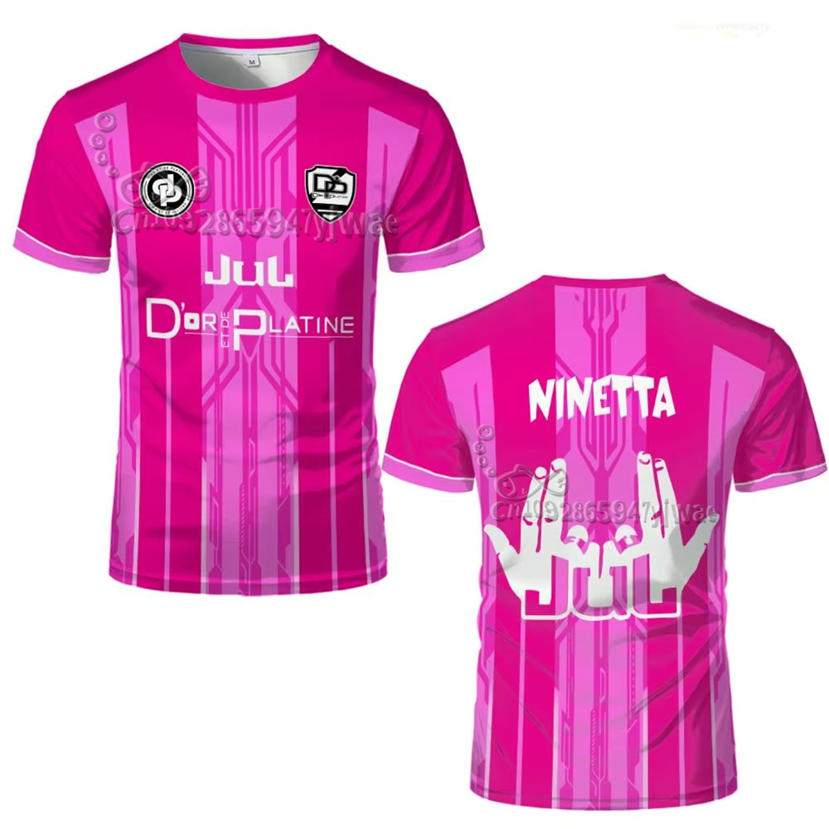 Maillot de football JUL TOTO et Ninetta pour hommes et femmes, T-shirts tendance imprimés culture rap, respirant, pour couple