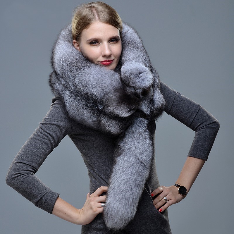Nouveau hiver grand col de fourrure de renard véritable manteau de fourrure naturelle foulards de luxe femmes hommes vestes capuche châle décor femme cou écharpe enveloppes