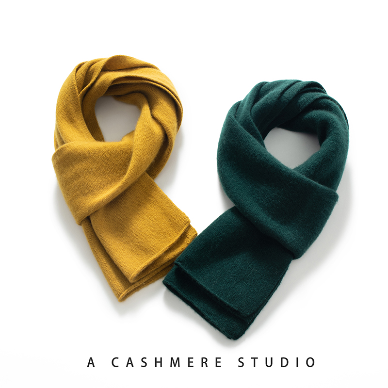 MERRILAMB femmes cachemire foulards dame hiver épaissir plus chaud anneau doux écharpe Pashmina femme solide cachemire tricoté longue écharpe