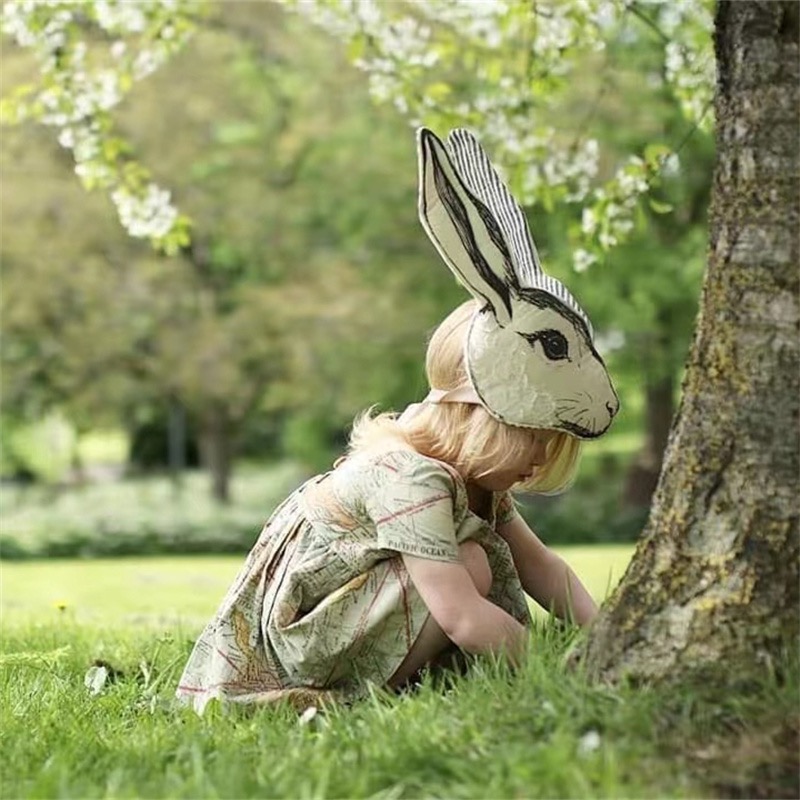 Masque de sauna avec bandeau pour enfants, chapeau mignon, bonnet de lapin pour bébé fille, tous les accessoires, fête d'anniversaire, Noël, accessoires d'Halloween, casquettes, vente en gros