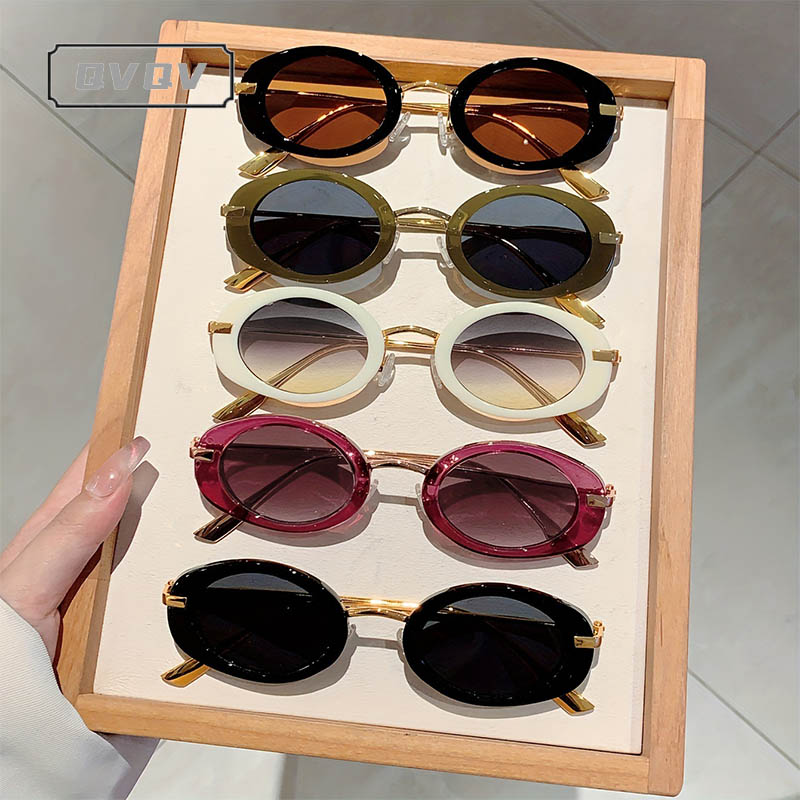 Lunettes de soleil polygonales ovales tendance pour femmes, design de marque de luxe, monture en alliage, idéales pour les vacances et les voyages