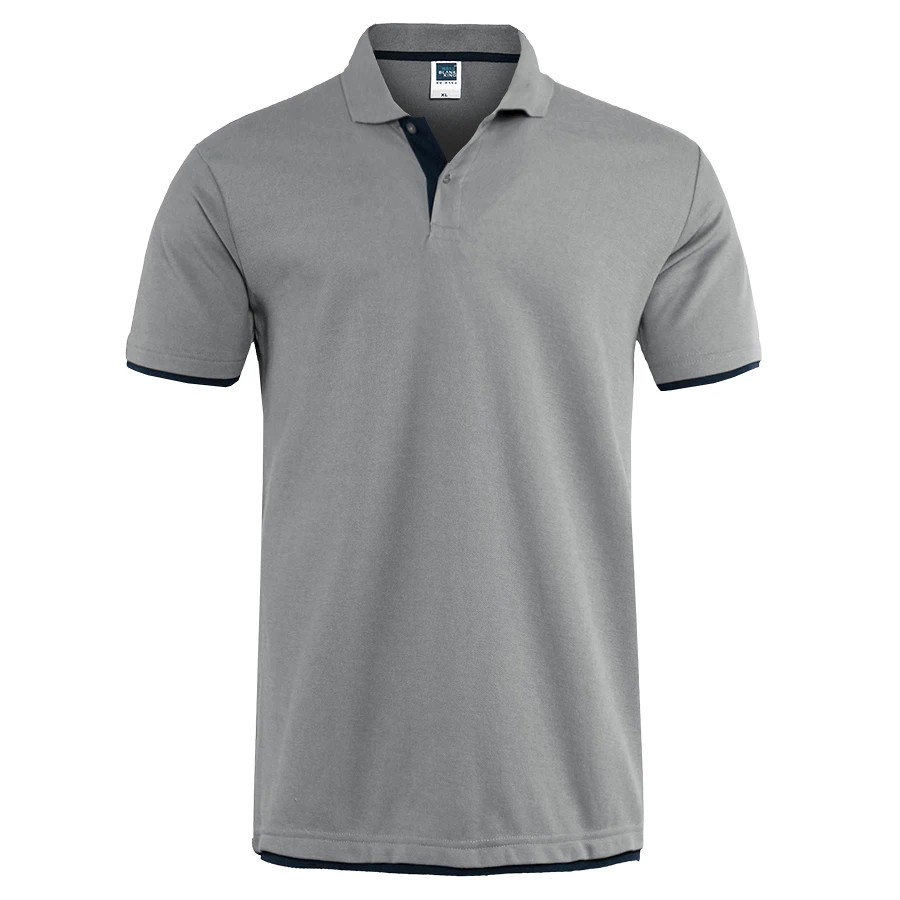 T-shirt en coton 95% pour homme, vêtements d'été à manches courtes, hauts de qualité supérieure pour homme, tee-shirt décontracté, polo noir et blanc pour homme