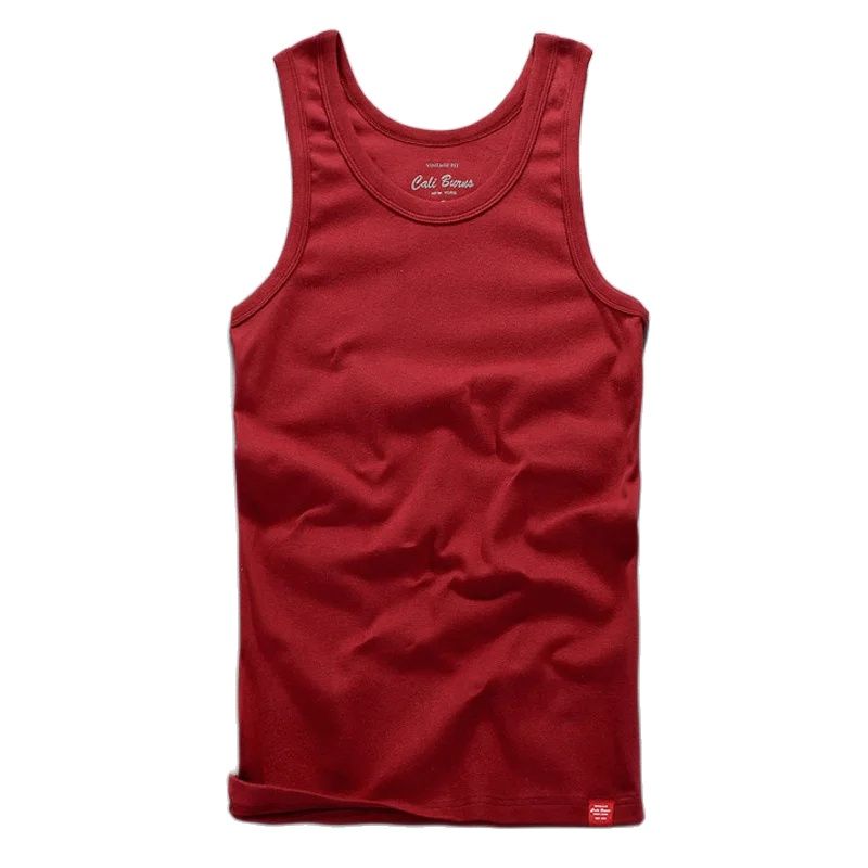 Débardeur en coton pour hommes, mode d'été, Style japonais, couleur unie, col rond, sans manches, Sport, course, décontracté, minimalisme, 2023