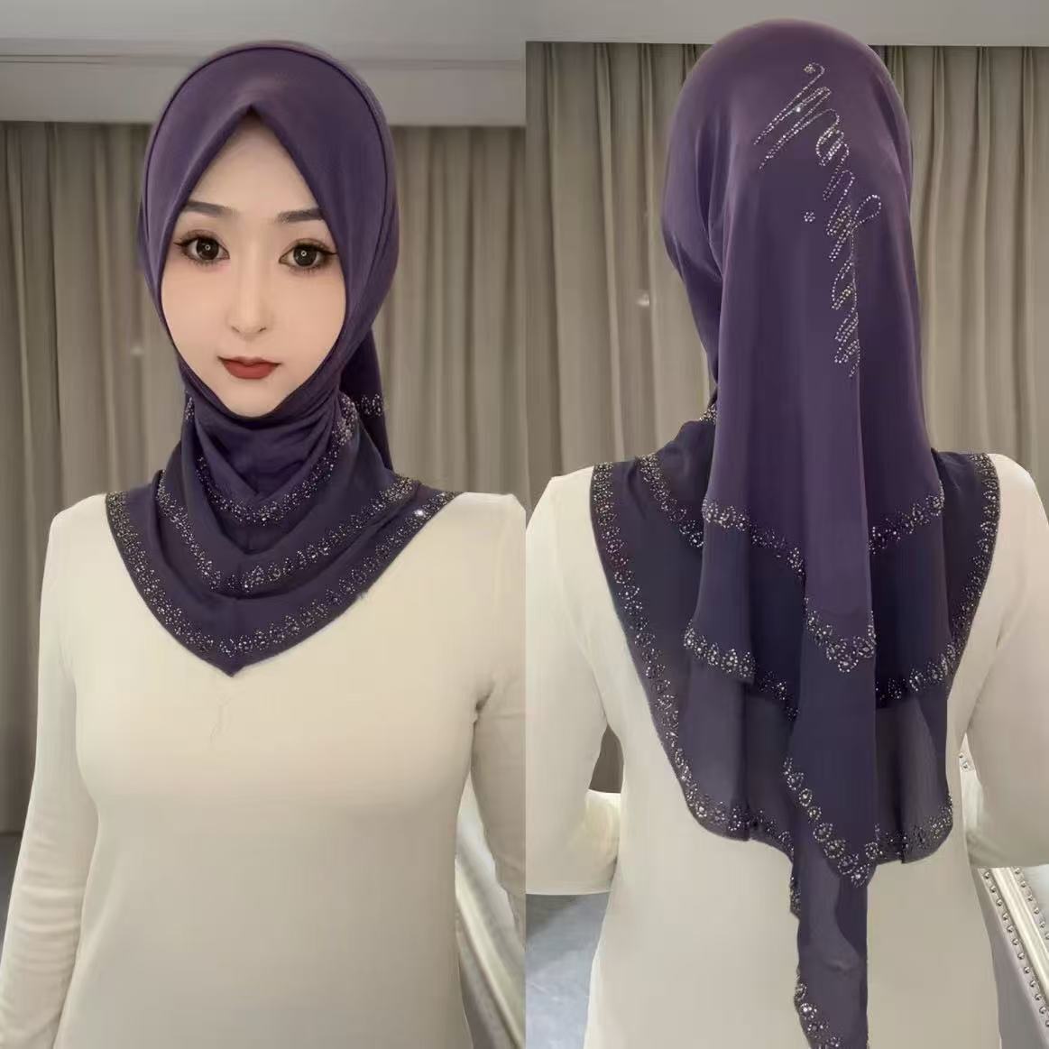 Nouveau Vêtements musulmans dame arabe Hijabi tête dubaï châles