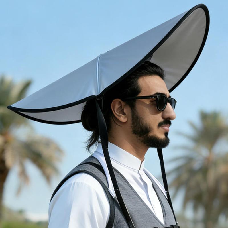 Chapeau de prière portable pliable en polyester, chapeau parapluie facile à utiliser, léger, pare-soleil, couvre-chef pour l'extérieur