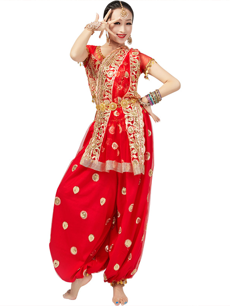 Costume de brevIndienne à Manches Courtes pour Femme, Pantalon avec Broderie en Dentelle, Saree Trempé financièrement, DQL10101