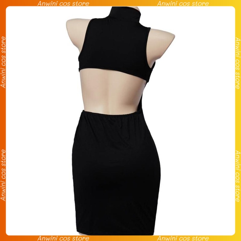 Costume de cosplay Euphoria Maddy Perez, vêtements moulants noirs à découpes, tenues de jeu de rôle pour carnaval, robes de soirée pour femmes