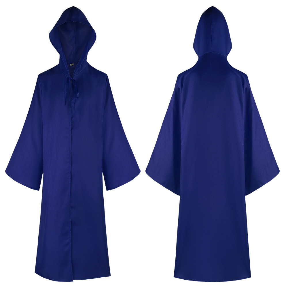 Robe médiévale à capuche moine prêtre Robe garçon Halloween enfants adulte Cosplay Costume noir blanc Cape magicien tunique Cape pour hommes