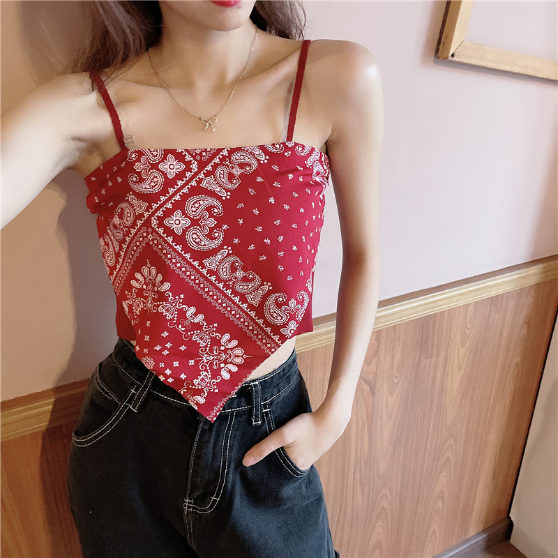 Femme Sexy Floral débardeurs femmes Corset Femme nouveau Style réservoirs culture Camisole mode tricot Camis haute rue irrégularité gilet