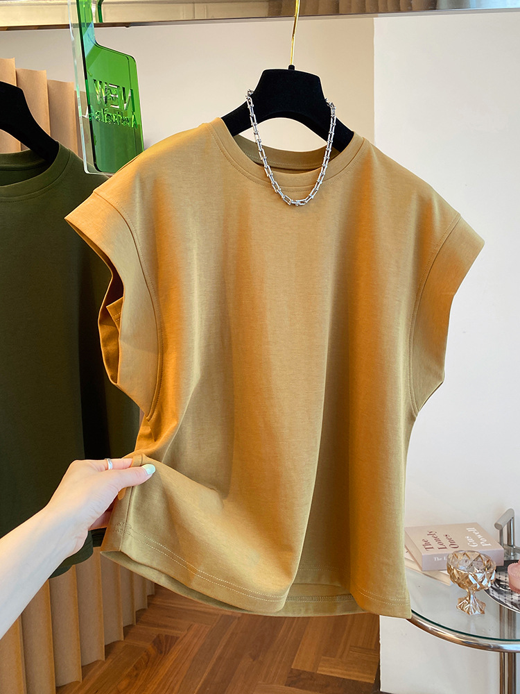 Hauts amples de couleur unie simples pour femmes