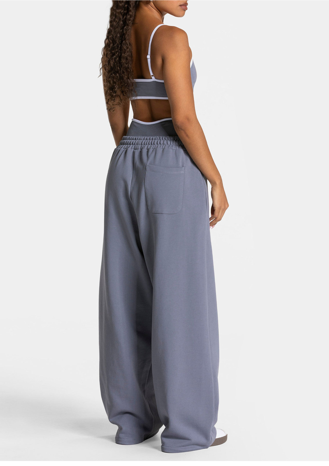 Pantalon de jogging sport pour femme, taille basse, ceinturé, coupe droite, couleur unie, décontracté, pour la gym, avec plusieurs poches, pantalon de travail à jambes larges