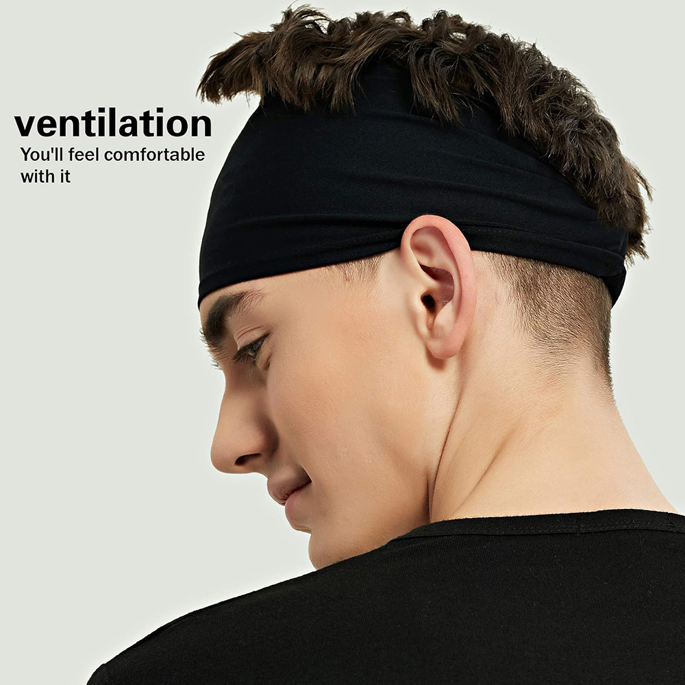 Bandeaux de sport pour hommes, bandeau d'entraînement évacuant l'humidité, bandeaux anti-transpiration pour la course, le cyclisme, le Football, le Yoga