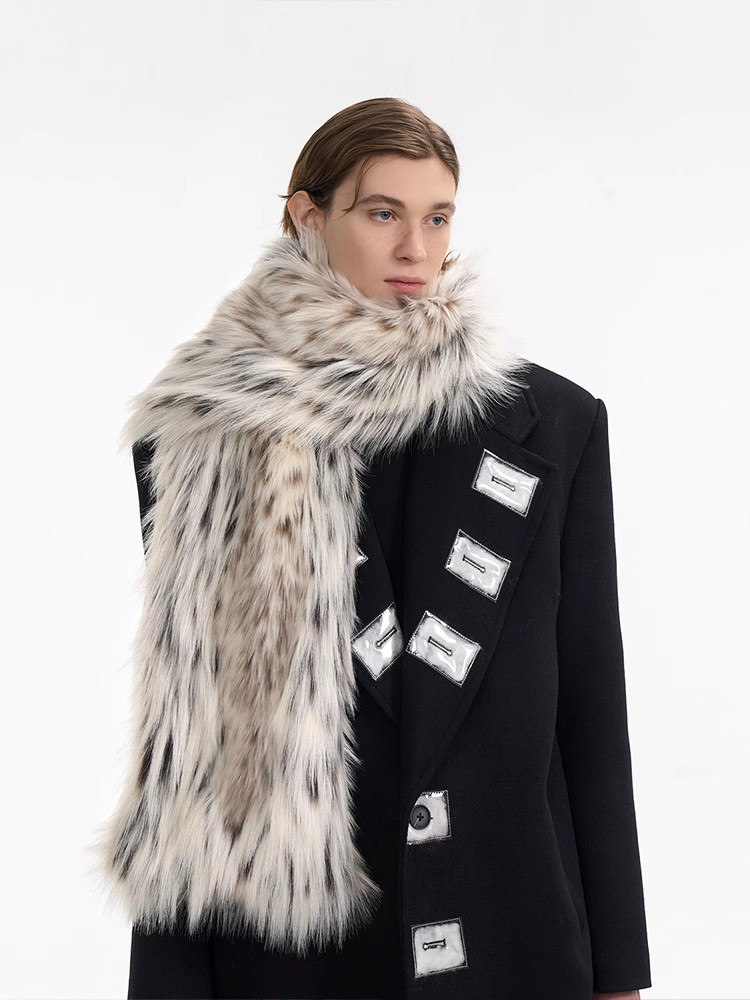 Mauroicardi automne hiver marques de luxe de haute qualité concepteur coloré épais chaud long poilu fausse fourrure écharpe unisexe fourrure châle
