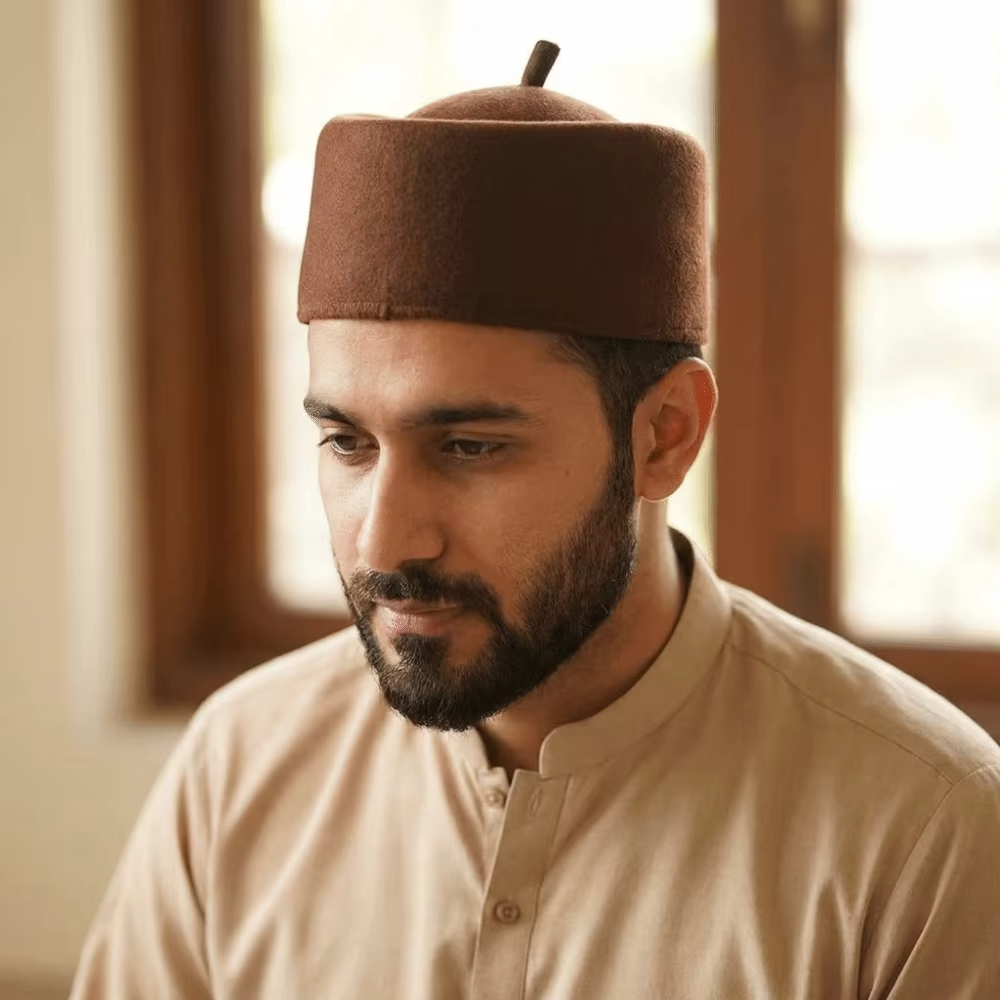 Chapeau de prière ethnique en feutre de coton tendance, doux et multicolore, chapeau traditionnel de mariage pour hommes musulmans