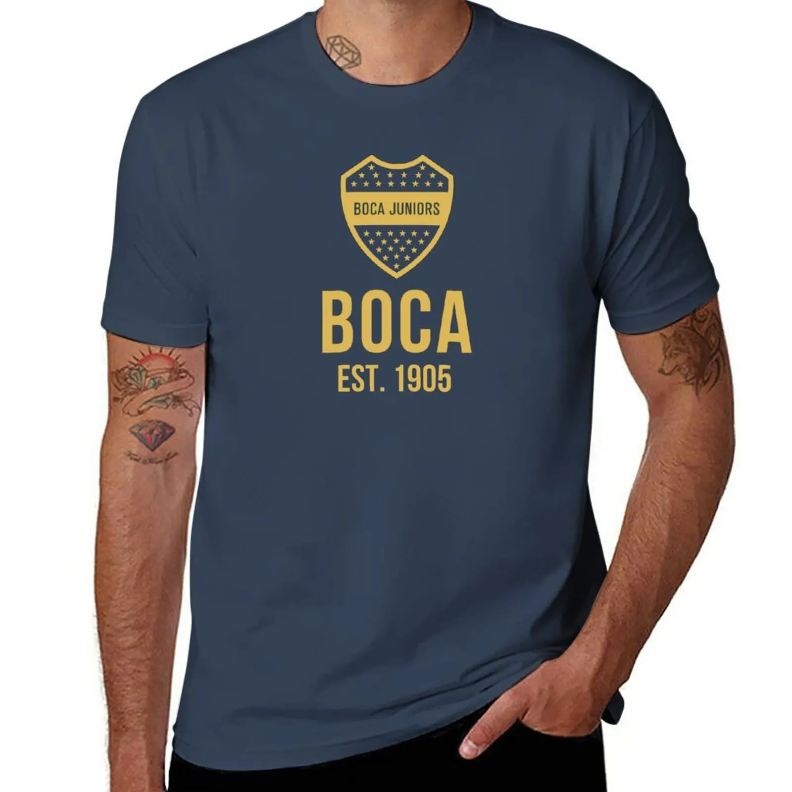 T-shirt court Boca Gold Manga pour hommes, Streetwear, Hiphelicopter, Vêtements pour hommes, Vêtements de créateurs, Vêtements de médicaments, Blanc uni, Nouveau